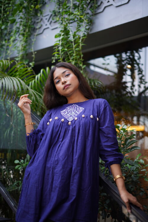 premium-hand-blocked-deep-blue-womens-kurti premium-hand-blocked-deep-blue-womens-kurti