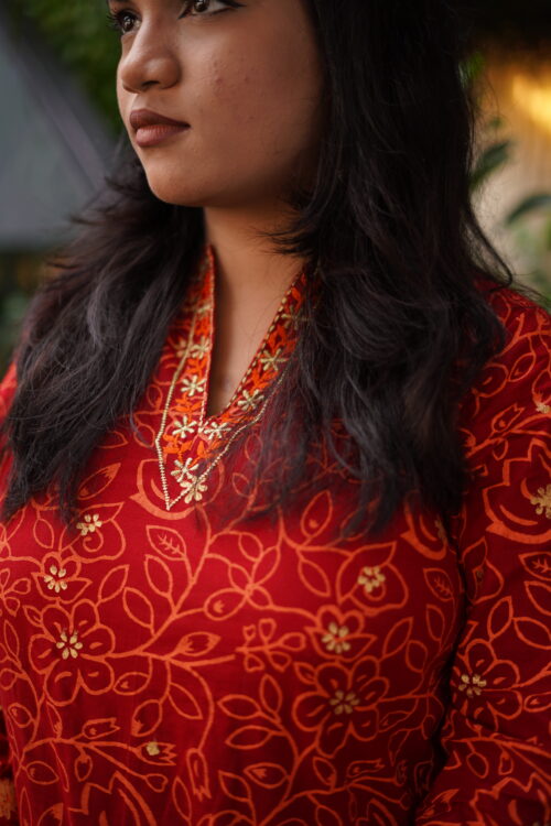 premium-hand-blocked-dark-maroon-womens-kurti premium-hand-blocked-dark-maroon-womens-kurti