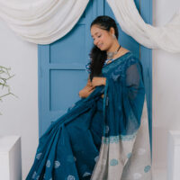 premium-blue-endi-cotton-hand-made-saree-neelrupa premium-blue-endi-cotton-hand-made-saree-neelrupa