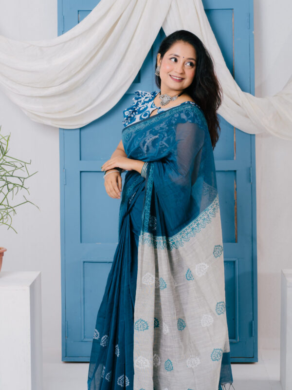 premium-blue-endi-cotton-hand-made-saree-neelrupa