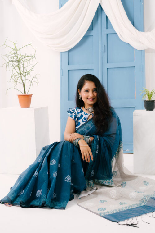 premium-blue-endi-cotton-hand-made-saree-neelrupa premium-blue-endi-cotton-hand-made-saree-neelrupa