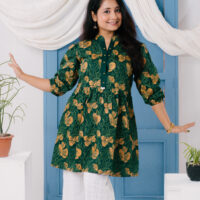 premium-floral-hand-blocked-natura-green-womens-kurti premium-floral-hand-blocked-natura-green-womens-kurti