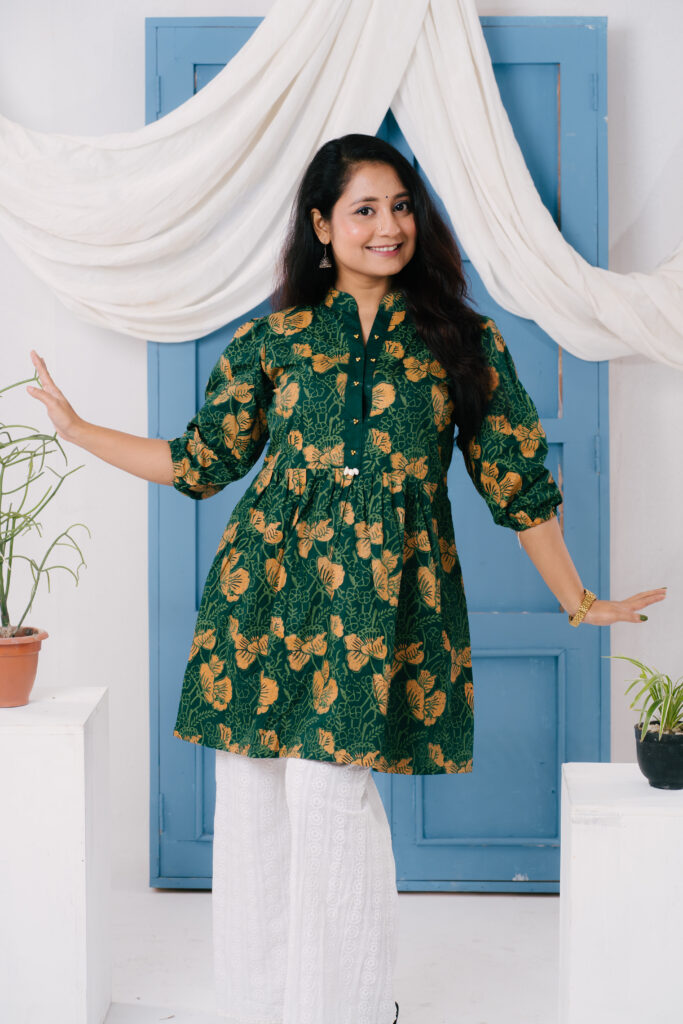 premium-floral-hand-blocked-natura-green-womens-kurti
