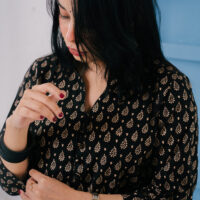 premium-hand-blocked-golden-black-womens-kurti