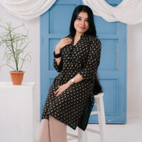premium-hand-blocked-golden-black-womens-kurti
