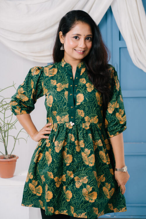 premium-floral-hand-blocked-natura-green-womens-kurti premium-floral-hand-blocked-natura-green-womens-kurti