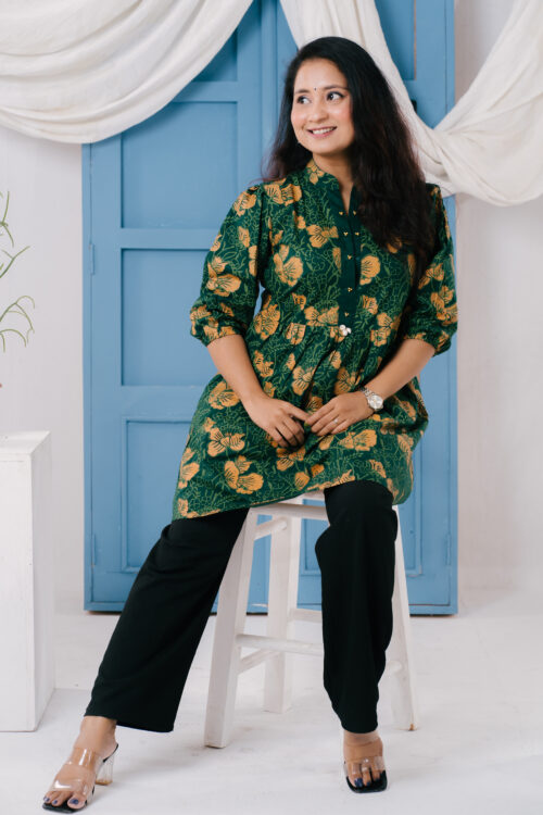 premium-floral-hand-blocked-natura-green-womens-kurti premium-floral-hand-blocked-natura-green-womens-kurti