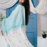 premium-blue-endi-cotton-hand-blocked-saree-megh