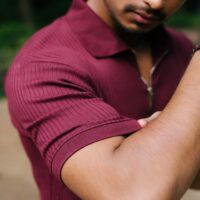 552658812_122147799044859992_5177398084949421389_n Premium Maroon Zipper Polo