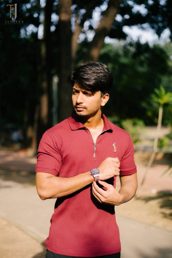 552803855_122147799032859992_5027353141694977458_n Premium Maroon Zipper Polo