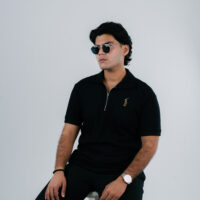 BHM00111 Premium Black Zipper Polo