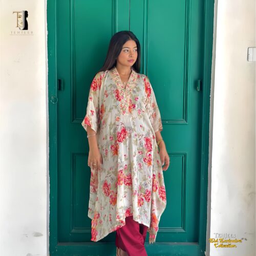Tehjeeb Floral Kaftan (Eid Collection 2026) Tehjeeb Floral Kaftan (Eid Collection 2026)