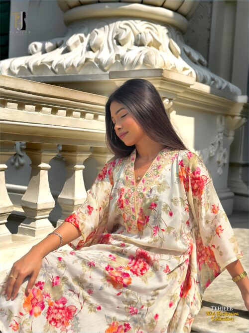 Tehjeeb Floral Kaftan (Eid Collection 2026) Tehjeeb Floral Kaftan (Eid Collection 2026)