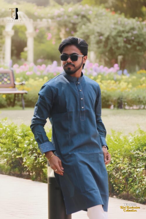 Tehjeeb Blue Panjabi (Eid Collection 2026) Tehjeeb Blue Panjabi (Eid Collection 2026)