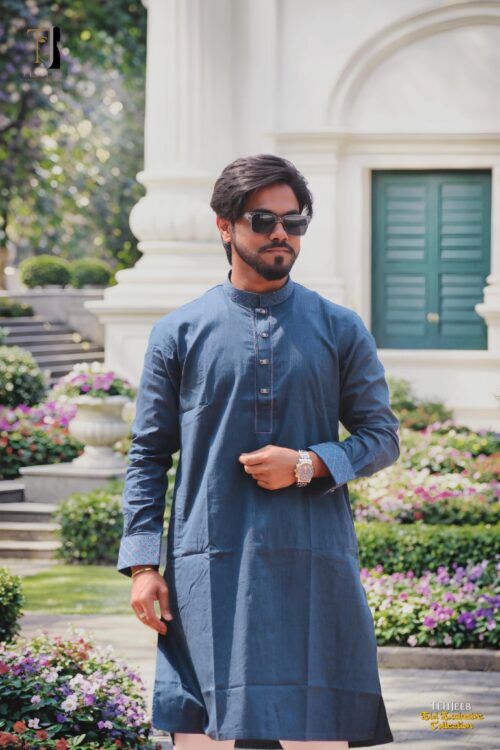 Tehjeeb Blue Panjabi (Eid Collection 2026) Tehjeeb Blue Panjabi (Eid Collection 2026)