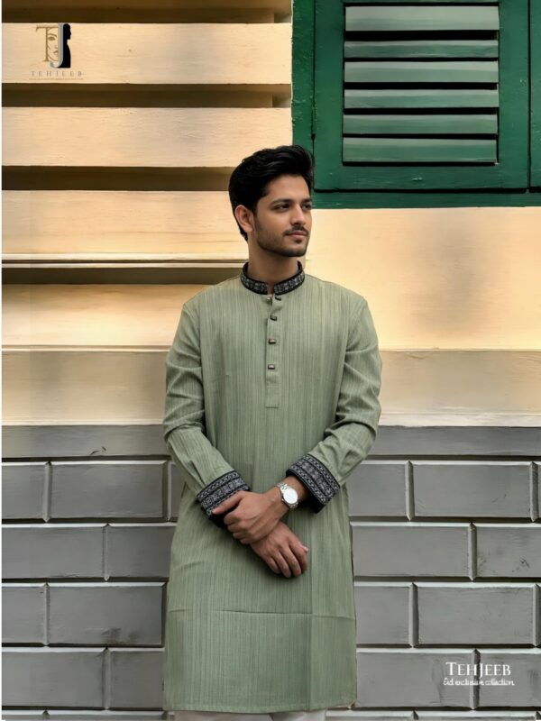 Tehjeeb Green Punjabi (Eid Collection 2026)