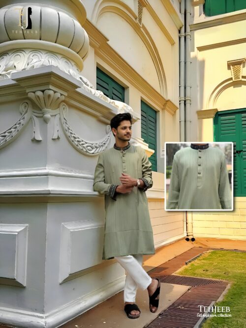 Tehjeeb Green Punjabi (Eid Collection 2026)