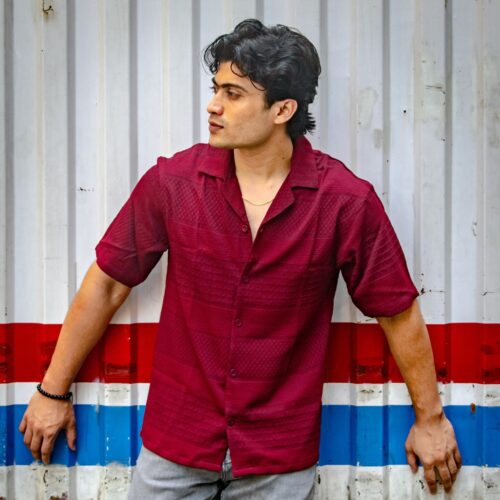 Summer Red Cuban Shirt