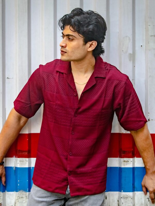 Summer Red Cuban Shirt