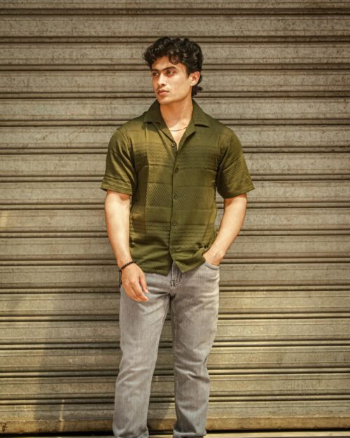 Summer Green Cuban Shirt