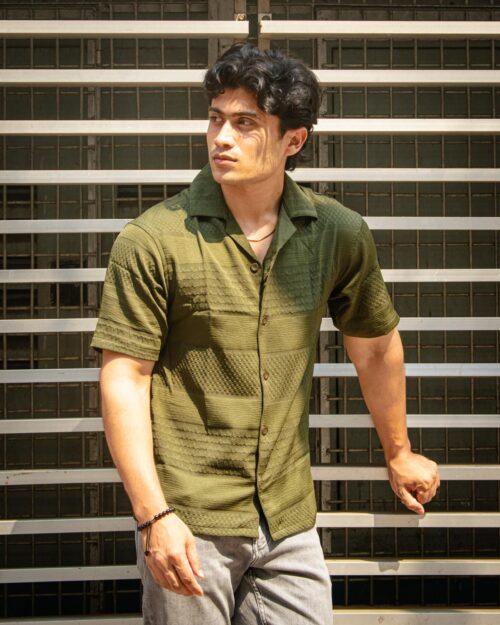 Summer Green Cuban Shirt